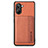 Funda Silicona Carcasa Ultrafina Goma con Magnetico S01D para Realme 10 4G Marron