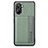 Funda Silicona Carcasa Ultrafina Goma con Magnetico S01D para Realme 10 4G Verde