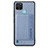 Funda Silicona Carcasa Ultrafina Goma con Magnetico S01D para Realme C21Y Azul