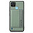 Funda Silicona Carcasa Ultrafina Goma con Magnetico S01D para Realme C25Y India Verde