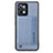 Funda Silicona Carcasa Ultrafina Goma con Magnetico S01D para Realme C31 Azul