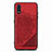 Funda Silicona Carcasa Ultrafina Goma con Magnetico S01D para Samsung Galaxy A01 SM-A015 Rojo