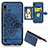 Funda Silicona Carcasa Ultrafina Goma con Magnetico S01D para Samsung Galaxy A10 Azul