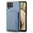Funda Silicona Carcasa Ultrafina Goma con Magnetico S01D para Samsung Galaxy A12 5G Azul