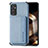 Funda Silicona Carcasa Ultrafina Goma con Magnetico S01D para Samsung Galaxy A15 4G Azul