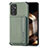 Funda Silicona Carcasa Ultrafina Goma con Magnetico S01D para Samsung Galaxy A15 4G Verde