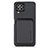 Funda Silicona Carcasa Ultrafina Goma con Magnetico S01D para Samsung Galaxy A22 4G Negro