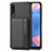 Funda Silicona Carcasa Ultrafina Goma con Magnetico S01D para Samsung Galaxy A50 Negro