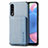 Funda Silicona Carcasa Ultrafina Goma con Magnetico S01D para Samsung Galaxy A70 Azul