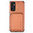 Funda Silicona Carcasa Ultrafina Goma con Magnetico S01D para Samsung Galaxy M13 5G Marron