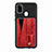 Funda Silicona Carcasa Ultrafina Goma con Magnetico S01D para Samsung Galaxy M21 Rojo