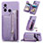 Funda Silicona Carcasa Ultrafina Goma con Magnetico S01D para Xiaomi Poco C55 Morado