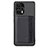 Funda Silicona Carcasa Ultrafina Goma con Magnetico S01D para Xiaomi Poco F5 5G Negro