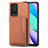 Funda Silicona Carcasa Ultrafina Goma con Magnetico S01D para Xiaomi Redmi Note 11 4G (2021) Marron