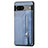 Funda Silicona Carcasa Ultrafina Goma con Magnetico S02D para Google Pixel 7a 5G Azul