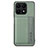 Funda Silicona Carcasa Ultrafina Goma con Magnetico S02D para Huawei Honor X8a 4G Verde