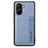 Funda Silicona Carcasa Ultrafina Goma con Magnetico S02D para Realme C33 (2023) Azul