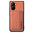 Funda Silicona Carcasa Ultrafina Goma con Magnetico S02D para Realme C33 (2023) Marron