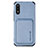 Funda Silicona Carcasa Ultrafina Goma con Magnetico S02D para Samsung Galaxy A02 Azul