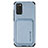 Funda Silicona Carcasa Ultrafina Goma con Magnetico S02D para Samsung Galaxy A03s Azul