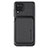 Funda Silicona Carcasa Ultrafina Goma con Magnetico S02D para Samsung Galaxy A12 5G Negro