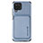 Funda Silicona Carcasa Ultrafina Goma con Magnetico S02D para Samsung Galaxy A12 Azul