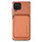 Funda Silicona Carcasa Ultrafina Goma con Magnetico S02D para Samsung Galaxy A12 Nacho Marron