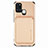 Funda Silicona Carcasa Ultrafina Goma con Magnetico S02D para Samsung Galaxy A21s Oro