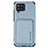 Funda Silicona Carcasa Ultrafina Goma con Magnetico S02D para Samsung Galaxy A42 5G Azul