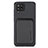 Funda Silicona Carcasa Ultrafina Goma con Magnetico S02D para Samsung Galaxy A42 5G Negro