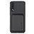 Funda Silicona Carcasa Ultrafina Goma con Magnetico S02D para Samsung Galaxy A70 Negro