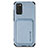 Funda Silicona Carcasa Ultrafina Goma con Magnetico S02D para Samsung Galaxy F02S SM-E025F Azul