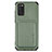 Funda Silicona Carcasa Ultrafina Goma con Magnetico S02D para Samsung Galaxy M02s Verde