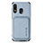 Funda Silicona Carcasa Ultrafina Goma con Magnetico S02D para Samsung Galaxy M10S Azul