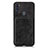 Funda Silicona Carcasa Ultrafina Goma con Magnetico S02D para Samsung Galaxy M11 Negro