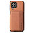 Funda Silicona Carcasa Ultrafina Goma con Magnetico S02D para Samsung Galaxy M32 4G Marron