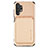 Funda Silicona Carcasa Ultrafina Goma con Magnetico S02D para Samsung Galaxy M32 5G Oro