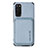 Funda Silicona Carcasa Ultrafina Goma con Magnetico S02D para Samsung Galaxy S20 5G Azul