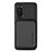 Funda Silicona Carcasa Ultrafina Goma con Magnetico S02D para Samsung Galaxy S20 5G Negro