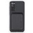 Funda Silicona Carcasa Ultrafina Goma con Magnetico S02D para Samsung Galaxy S20 FE (2022) 5G Negro