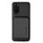 Funda Silicona Carcasa Ultrafina Goma con Magnetico S02D para Samsung Galaxy S20 Plus 5G Negro