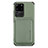 Funda Silicona Carcasa Ultrafina Goma con Magnetico S02D para Samsung Galaxy S20 Ultra 5G Verde