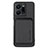 Funda Silicona Carcasa Ultrafina Goma con Magnetico S02D para Vivo Y35 4G Negro