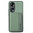 Funda Silicona Carcasa Ultrafina Goma con Magnetico S03D para Huawei Honor 70 5G Verde