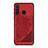 Funda Silicona Carcasa Ultrafina Goma con Magnetico S03D para Samsung Galaxy A21 Rojo