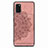 Funda Silicona Carcasa Ultrafina Goma con Magnetico S03D para Samsung Galaxy A41 Oro Rosa