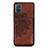 Funda Silicona Carcasa Ultrafina Goma con Magnetico S03D para Samsung Galaxy A51 4G Marron