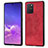 Funda Silicona Carcasa Ultrafina Goma con Magnetico S03D para Samsung Galaxy A91 Rojo