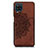 Funda Silicona Carcasa Ultrafina Goma con Magnetico S03D para Samsung Galaxy F12 Marron