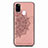 Funda Silicona Carcasa Ultrafina Goma con Magnetico S03D para Samsung Galaxy M21 Oro Rosa